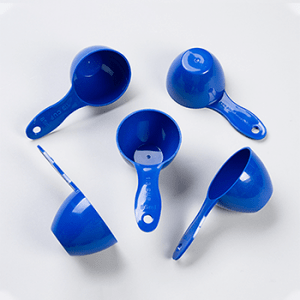 blue measuring scoops