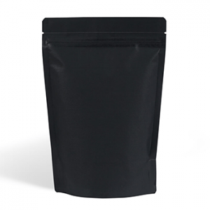 black paper stand up pouch