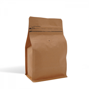 brown paper flat bottom pouch