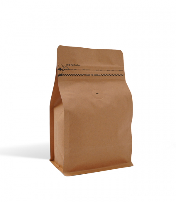 brown paper flat bottom pouch