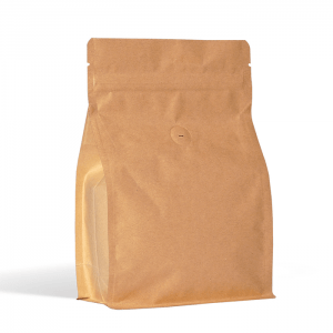 brown paper flat bottom pouch