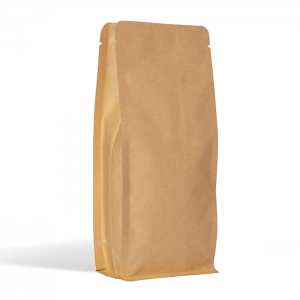 brown paper flat bottom pouch