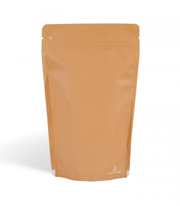 brown paper stand up pouch