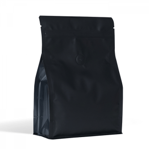 matt black flat bottom bags