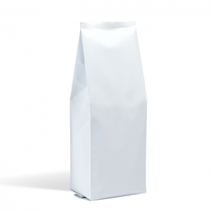 matt white side gusset bag