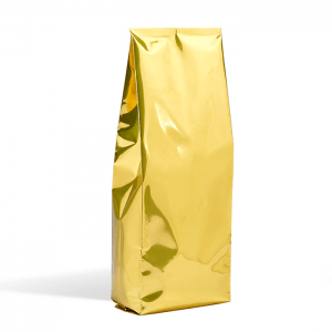 shiny gold side gusset bags